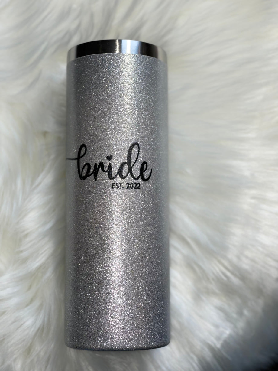 Mrs Tumbler- Personalized Skinny Tumbler- Stainless Steel Tumbler- Mrs  Gift- Mrs- Just Married Gift- Dishwasher Safe